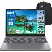 Lenovo Ideapad Slim 3 16IRH10 Intel Core I7 13620H 32GB 1tb SSD Windows 11 Pro 16" Fhd Taşınabilir Bilgisayar 83K2001VTR Asbertech Çanta Hediyeli