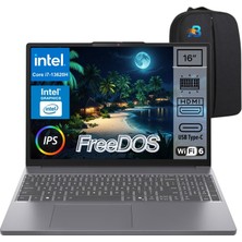 Lenovo Ideapad Slim 3 16IRH10 Intel Core I7 13620H 32GB 1tb SSD Freedos 16" Fhd Taşınabilir Bilgisayar 83K2001VTR Asbertech Çanta Hediyeli
