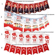Pandoli 23 Nisan Bayramı 4 Model 40 Bayraklı Kağıt Flama Gösteri Süsleme Seti