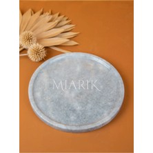 Miarik Design Dekoratif Dogal Mermer Tepsi Servis Sunum Tabağı
