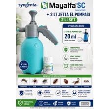 Syngenta Mayalfa Sc 50 ml + Jetta 2 Litre Basınçlı El Pompası Seti | Sivrisinek, Kene, Hamamböceği, Tahtakurusu, Karınca ve Akrep Etkili