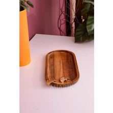 Miarik Design Ginko Cicek Detaylı Ahşap Sunum ve Peynir Tabağı