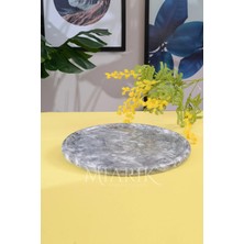Miarik Design Dekoratif Mermer Oval Tepsi Servis Sunum Tabağı