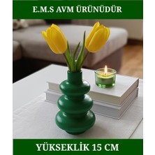 E.M.S Yeşil Renk Bubble Vazo Modern Saksı Dekoratif Vazo Saksı 15 x 10 Cm.