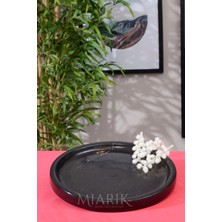 Miarik Design Dekoratif Dogal Mermer Tepsi Servis Sunum Tabağı