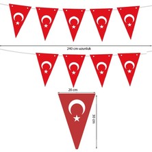 Pandoli Milli Bayramlar Gösteri Süsleme 9 Lu Kağıt Bayrak Süs 240 cm 1 Adet