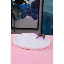 Miarik Design Dekoratif Mermer Oval Tepsi Servis Sunum Tabağı