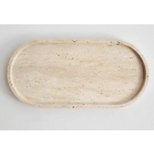Miarik Design Dekoratif Mermer Oval Sunum Tepsısı Servis Tabağı