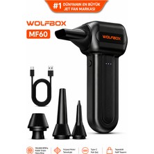 Wolfbox MF60 Jet Fan Hava Üfleyici 110.000 Rpm 5000 Mah Şarjlı Kablosuz Toz Temizleme Cihazı