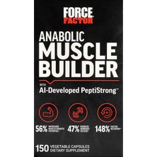 Force Factor Anabolic Muscle Builder With Aı-Developed Peptistrong Panax Ginseng Rhodiola 150 Vegetable Capsules