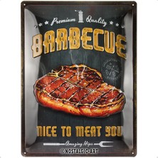 Nostalgic Art Barbecue Nice To Meat You Metal Tablo 30 x 40 cm