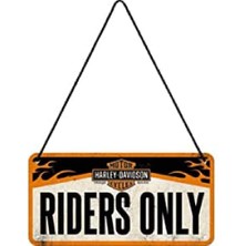 Nostalgic Art Harley-Davidson - Riders Only Metal Tablo 10 x 20 cm