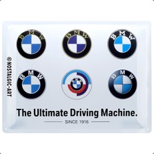 Nostalgic Art Bmw - Logo Evolution Metal Tablo 30 x 40 cm