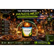 Peller Sivrisinek Kovucu Mum 210 gr | Açık Alan Mumu | Bahçe Balkon Teras Için Citronella Aromatik Mum