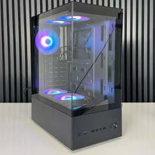 Zoko Smıle Beyaz 5X12CM Argb Fanlı Temper Camlı Atx Akvaryum Kasası