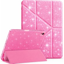 MobaxAksesuar iPad 11.nesil A16 11INÇ/10.NESIL 10.9inç Uyumlu Kılıf Simli Kalem Bölmeli Trifolding Case