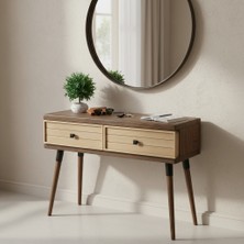 Mobenta Stria Entry: Modern Masif Dresuar 2 Çekmeceli Antre Konsolu - 120X31 Cv-Bz