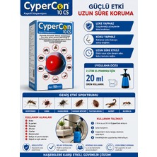 KULSAN Cypercon 10 Cs 50 ml Kapsül Süspansiyon Haşere Öldürücü İç ve Dış Mekan Kullanımı için Uzun Süreli Koruma Sağlayan Etkili Çözüm