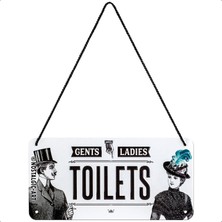 Nostalgic Art Ladies & Gentlemen Toilets Metal Tablo 10 x 20 cm
