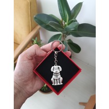 Vintage Takı Gümüş Kaplama Köpek Motifli Anahtarlık & Vintage Köpek Tasma Süsü & Çanta Aksesuarı