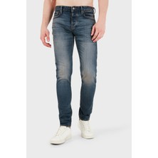 Emporio Armani Pamuklu Slim Fit Dar Paça Jeans Erkek Kot Pantolon EM000668 AF20752 MB001