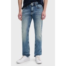 Tommy Jeans Pamuklu Slim Fit Normal Bel Dar Paça Jeans Erkek Kot Pantolon DM0DM22966 1A5