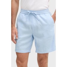 Tommy Hilfiger Bağlamalı Normal Bel Keten Bermuda Short Erkek Short MW0MW44353 Dbr