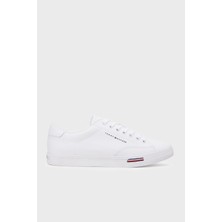 Tommy Hilfiger Logolu Deri Sneaker Ayakkabı Erkek Ayakkabı FM0FM05814 Ybs