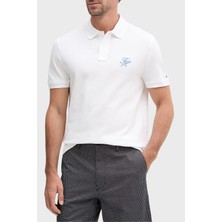 Tommy Hilfiger Logolu % 100 Pamuk Düğmeli Polo Yaka T Shirt Erkek Polo Yaka T Shirt MW0MW43046 Ybr