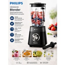 Philips Blender 1200W, Problend Plus Teknolojisi, 5000 Serisi 2 Lt Kapasiteli Cam Hazne, 3 Hız ve Darbe Özelliği, HR3030/00