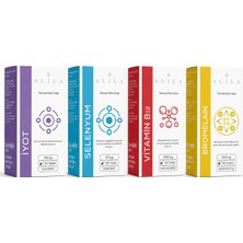 Alila Iyot 150 Mcg + Selenyum 200 Mcg + Vitamin B12 1000 Mcg + Bromelain 600 Mg 4’lü Takviye Edici Gıda Seti