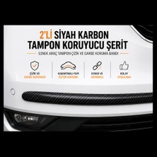 Tg Tek-İş Global 2'li Premium Karbon Tampon Koruyucu Şerit – Araç Çizik, Sürtme ve Darbelere Karşı Güçlü Koruma Bandı 40X5 cm