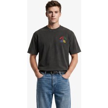 Market Smiley Foul Play Erkek Siyah T-Shirt.blk