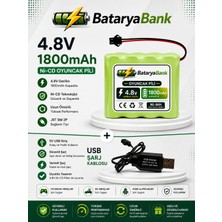 4.8V 1800MAH Oyuncak Araba Pili Bataryası Siyah Soket + USB Şarj Cihazı Seti