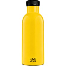 Mamawata Yellow Pipetli Çocuk Termos Matara 470 ml Paslanmaz Çelik Sızdırmaz Yalıtımlı Suluk