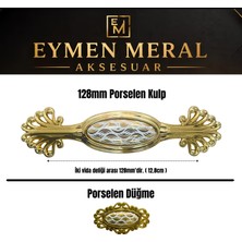 Eymen Meral Aksesuar Gold Porselen Düğme (Montaj Vidaları Dahildir. ) Sert ve Ağır Malzemeden Üretilmiştir. Çekmece Düğmesi