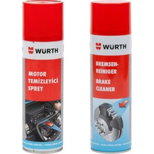 Würth 500 ml Motor Temizleyici ve 500 ml Fren Balata Spreyi Kolay Uygulama ile Profesyonel Sonuç