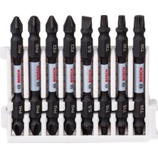 Bosch - Impact Control Serisi  Çift Taraflı Vidalama Ucu 8'li Set 65MM Yüksek Dayanıklılığa Sahip Uçlar İçerir