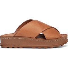Tergan Taba Hakiki Deri Kadın Terlik - K4METR068706-L8R