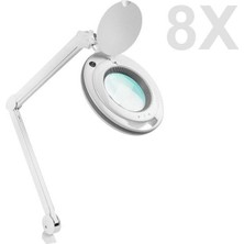 Loyka 6017-8X 6017 Ayarlanabilir Işık Seviyeli Masaüstü Büyüteç Lup (8x)