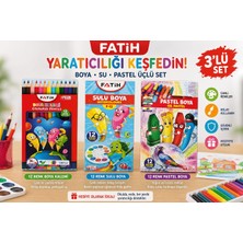 Fatih 12'li Sulu Boya - 12'li Kuru Boya - 12'li Pastel Boya - Avantajlı Boyama Seti