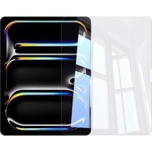 BASEUSONLINE Baseus Crystal iPad Air 11 Inç (2024) M4 Uyumlu Mavi Işık Filtreli Temperli Kırılmaz Cam Ekran Koruyucu (Kolay Kurulum Kitli)