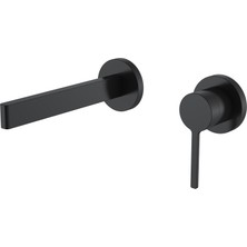 Fontana FJ-A6005M Mat Siyah Ankastre Lavabo Bataryası