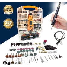 Stilmax German 350 Parça Hobi Gravür Zımpara Taşlama Makinesi 450 Watt Esnek Şaft ile