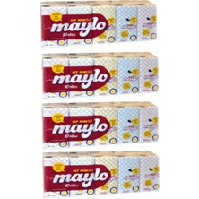 Maylo Cep Mendili 10'lu Paket 100 Adet 1 Katlı Parfümsüz Düz Mendil 4'lü Set