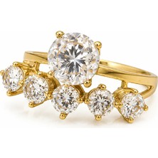 Yazıcılar Kuyumculuk Yazıcılar - 14 Ayar Diamond Harmony Şık Tasarım Altın Yüzük