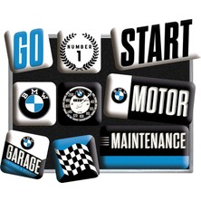 Nostalgic Art Bmw - Motor Magnet 9'lu Set