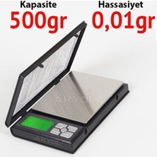 OEM Notebook NOTEBOOK-500 Notebook Kapaklı Cep Terazisi 0.01GR / 500GR