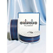 İstanbul Filament 3D Baskı Pla Filament Fırtına Bordo Mavi Çift Renk Dual Color 1 kg Ø 1,75MM ± 0,05 mm Bambu Lab Uyumlu