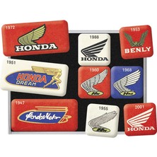 Nostalgic Art Honda Mc - Logo Evolution Magnet 9'lu Set